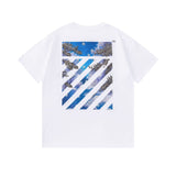 Spring/summer ow splatter graffiti arrow graphic crewneck short sleeve tee