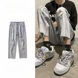 Unisex Jeans Vintage Ripped Rough Jeans