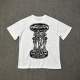Wholesale foreign trade corteiz devil's island letter logo print short sleeve fog high street couple oversized t-shirt