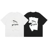 Mm series export wholesale margiela simple style digital four-corner mark couple short-sleeved t-shirtpure cotton high quality