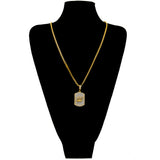 Jewelry Hip Hop Diamond Army Pendant rapper Dog Tags