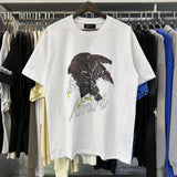Wholesale amri little angel crane peace bird digital gradient letter logo couple's short set