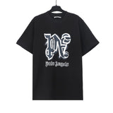 wholesale pa angel coconut tree flame letter logo graffiti paint short-sleeved t-shirt