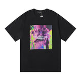 Purple br@nd comfy basics letter logo printing short-sleeved fog american street t-shirt