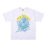 Spder hip-hop singer hotfix rhinestone foil letter print short sleeve t-shirt & rhinestone embellished shorts set (couple's style)
