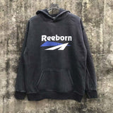 Wholesale american streetwear saint short-sleeve t-shirt vanity washed vintage letter print sweatshirt hoodie
