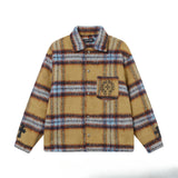 CHH Chrome Heart Coat ChromeHearts Retro Design Jacket Plaid Casual Cotton