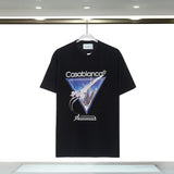Casablanca spring/summer dreamland: starry castle casa letter logo short sleeve couple's tee