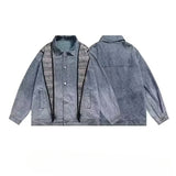 Unisex Baseball Jersey Vintage Denim Jacket