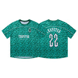 Trapstar logo slant digital basketball jersey football shirt gradient color sports short sleeve t-shirt for men