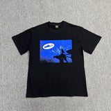 Wholesale foreign trade alcatraz basic series short-sleeve corteiz phantom letter logo print t-shirt