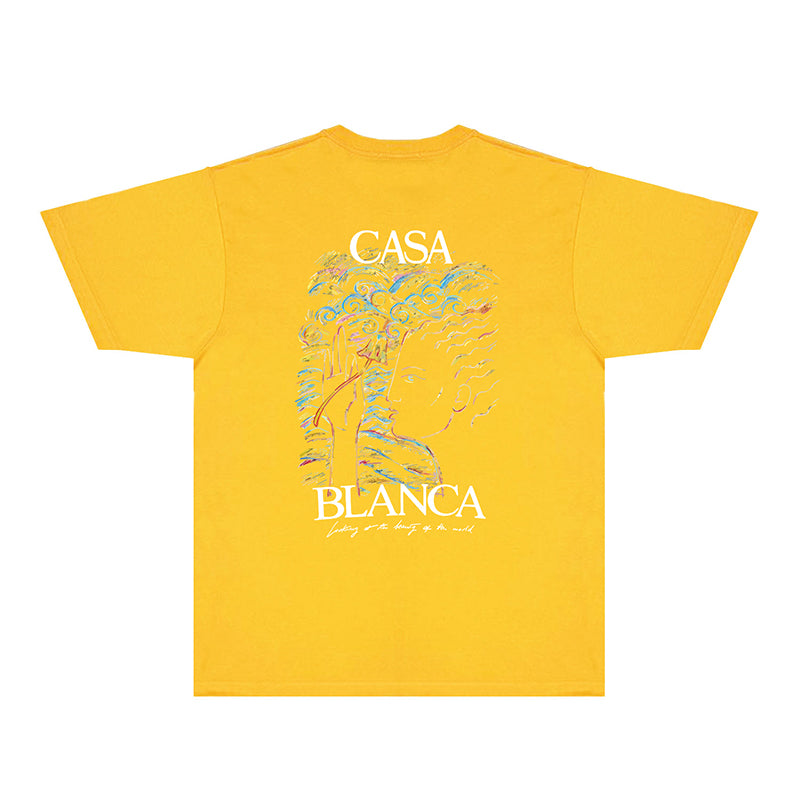 Casablanca T Shirts Fashion Print Street
