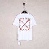 Correct version offow rainbow gradient arrow twill cashew flower graffiti short-sleeved t-shirt