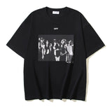 Spring/summer ow splatter graffiti arrow graphic crewneck short sleeve tee