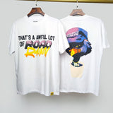 Cough syrup short-sleeved high-quality pure cotton round neck t-shirt fashionprinting breathable short-sleeved summer