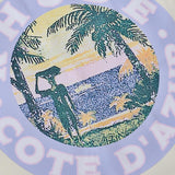 Rhude T Shirts Lake Coconut Landscape Print Cotton Casual Short Sleeve Men and Women