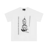 Erd: brooding rich kid - american retro portrait print rock 'n' roll hip-hop pocket oversized short sleeve tee