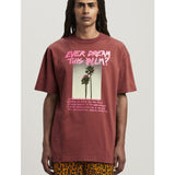 Summer trendy short-sleeve tee with back logo print - couple's fashion