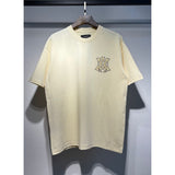 [gram] am flow paint graffiti letter starry sky classic logo print short sleeve couple t-shirt
