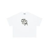 High-quality, niche, premium american-style short-sleeve t-shirt with trendy sanskrit letter print