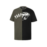 [heavy weight double yarn] trapstar stitching tiger head embroider gradient letter short-sleeved t-shirt