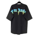 Correct version of pa beheaded bear short sleeves palm tree high street bat sleeves big logo letter on the back