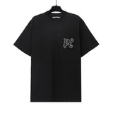 wholesale pa angel coconut tree flame letter logo graffiti paint short-sleeved t-shirt