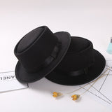 Walter White Hats Top Hat Spring and Autumn Woolen Hat Fedora Hat Flat Brim