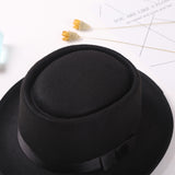 Walter White Hats Top Hat Spring and Autumn Woolen Hat Fedora Hat Flat Brim