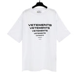 Vtm letter american style no photo printing loose washed distressed short sleeve t-shirt couple outfit