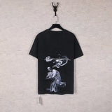 Correct version offow rainbow gradient arrow twill cashew flower graffiti short-sleeved t-shirt