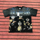 valley washed distressed printed short-sleeved hip-hop loose street t-shirt hooded