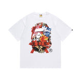Cross-border wholesale summer classic ape camo lightning print cotton short sleeve t-shirt