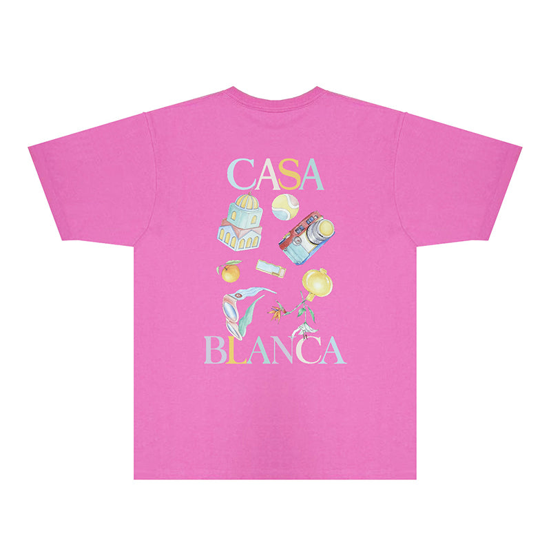 Casablanca T Shirts Fashion Print Street
