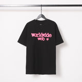 Spder hip hop singer youngthug foam letter couple short-sleeved t-shirt full of diamonds shorts