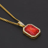 Jewelry Hip Hop Diamond Set Jewel Pendant Necklace Spectrum St. Valentine's