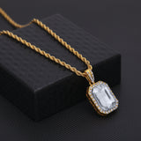 Jewelry Hip Hop Diamond Set Jewel Pendant Necklace Spectrum St. Valentine's