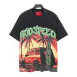 high version gods short sleeve heavy weight washed fog high street skull pure cottonprinting round