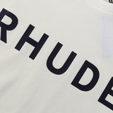Rhude T Shirts Sailing Nautical Printing Cotton Casual Short Sleeves Men and Women