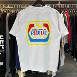 Rhude T Shirts Printed Cotton Loose Short Sleeves Men and Women