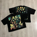 Rare peaceloose t-shirt american street oversize oversized hot diamond short-sleeved t-shirt