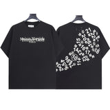 Mm series export wholesale margiela simple style digital four-corner mark couple short-sleeved t-shirtpure cotton high quality
