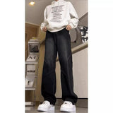 Unisex Jeans Loose Wide Leg Jeans Straight Casual Pants