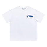 trap gradient letter tiger head short sleeve european and american high street trap star printing t-shirt loose s