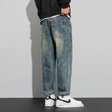 Unisex Jeans Summer Vintage Loose Straight Tooling Casual Pants