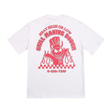 [heavy weight double yarn] trapstar stitching tiger head embroider gradient letter short-sleeved t-shirt