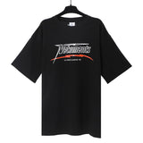 Vtm letter american style no photo printing loose washed distressed short sleeve t-shirt couple outfit