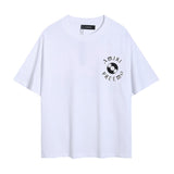 Wholesale foreign trade amir washed distressed tiger head number & letter logo short sleeve t-shirt
