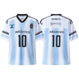 Cross-border american blockcore style patch embroidery t-shirt v-neck sports football uniform mesh quick-drying