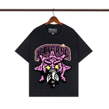 streetwear zip hoodie cartoon letter print zip-up sweatshirt and pants camouflage set